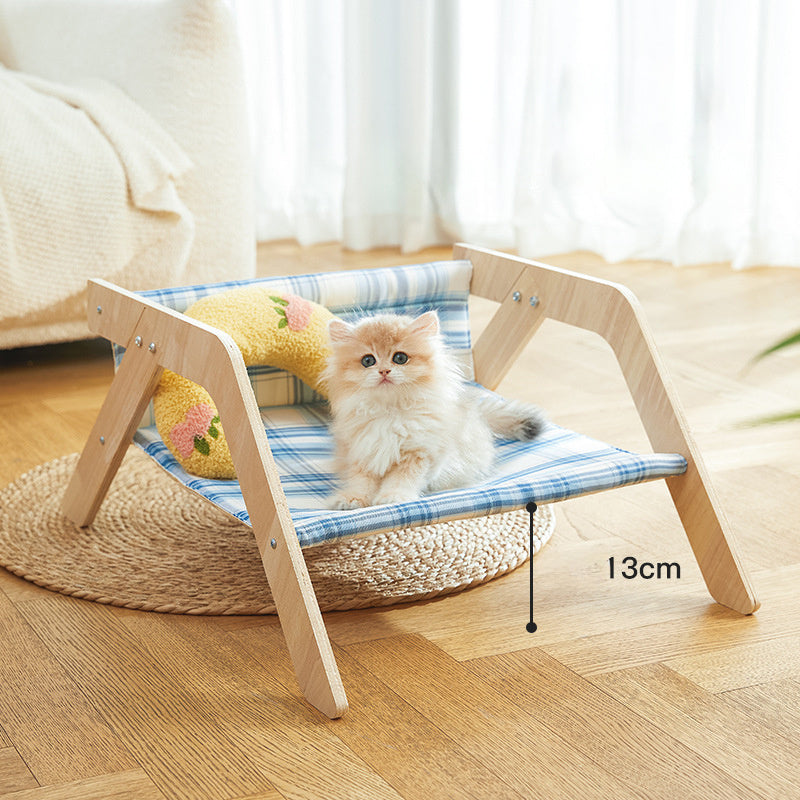 Cat Beach Chair Summer All Seasons Elevated Cat Bed Cat Comfort Sleeping Nest House