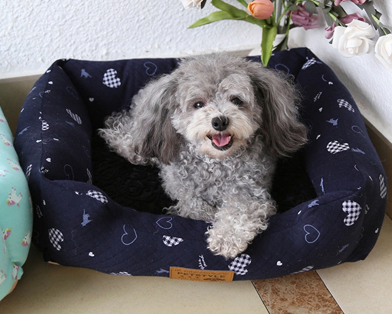 Small Square Nest Teddy Bichon Pet Kennel Dog Mat Four Seasons Universal Warm Nest