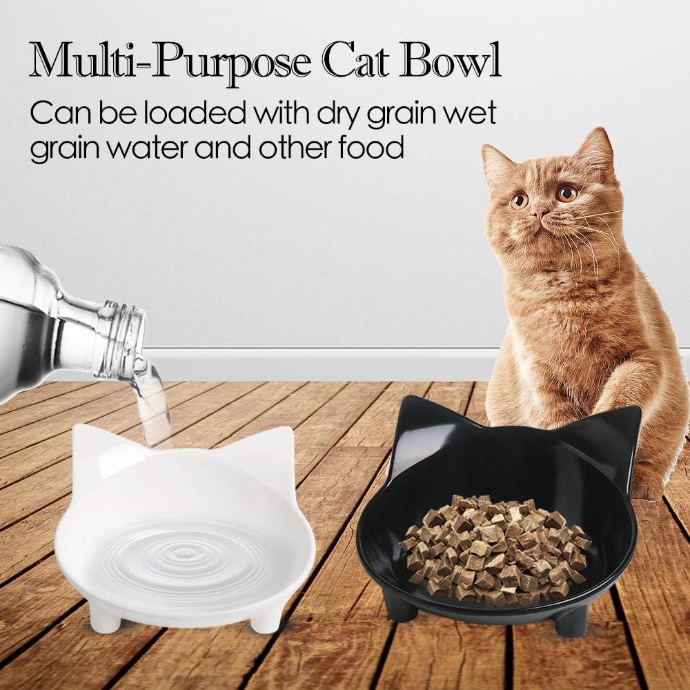 Cat Bowls Non Slip Cat Food Bowls Pet Bowl Shallow Cat Water Bowl To Stress Relief Of Whisker Fatigue Dog Bowl Cat Feeding Wide Bowls For Puppy Cats Small Animals