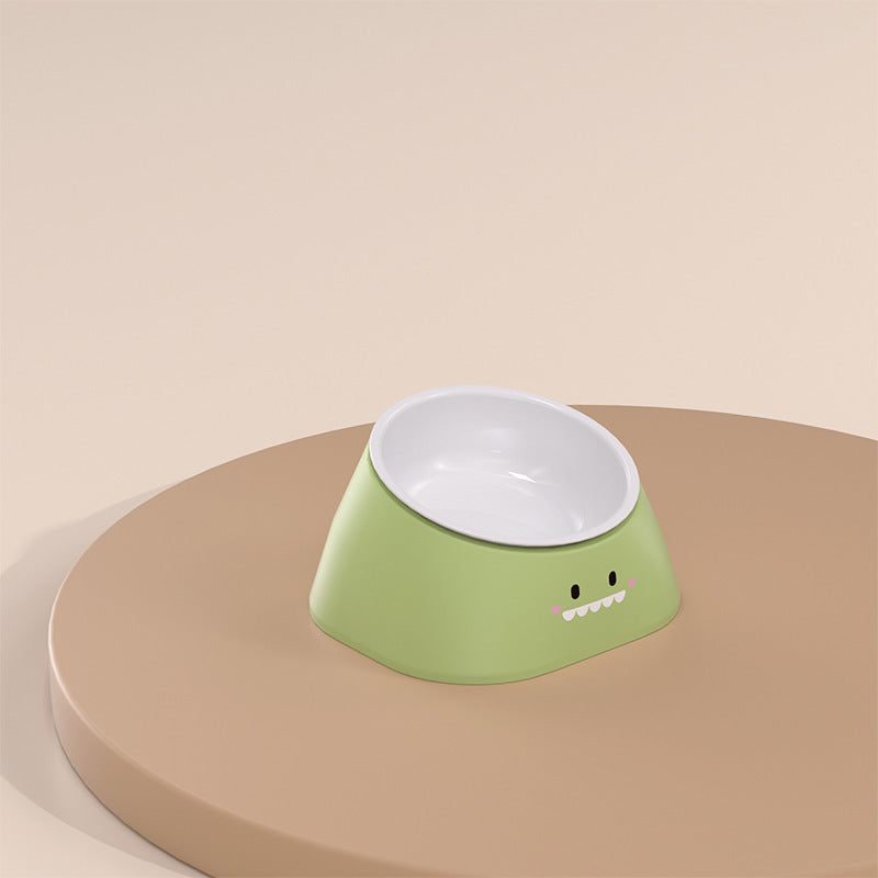Protect The Cervical Spine Cat Bowl Stainless Steel 15 Degree Tilted Pet Supplies Fall-resistant Durable Food Feeding Bowls