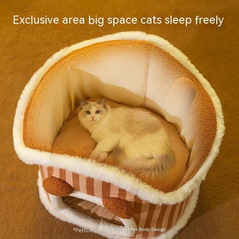 Autumn And Winter Closed Warm Cat Bed Kennel Pet Supplies