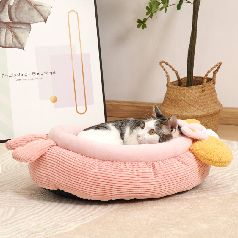 Cat Nest For Winter, Dog Nest, Lobster Pet Nest, Semi-enclosed Nest For Pets To Sleep In Winter, Cat Bed, Pet Supplies