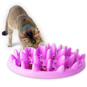 Cat Slow Feeder Bowl Non-Slip Cat Feeding Bowl Anti-Choking Dog Food Bowl Jungle Puzzle Cat Catch Interactive Feeder Suitable For Dog