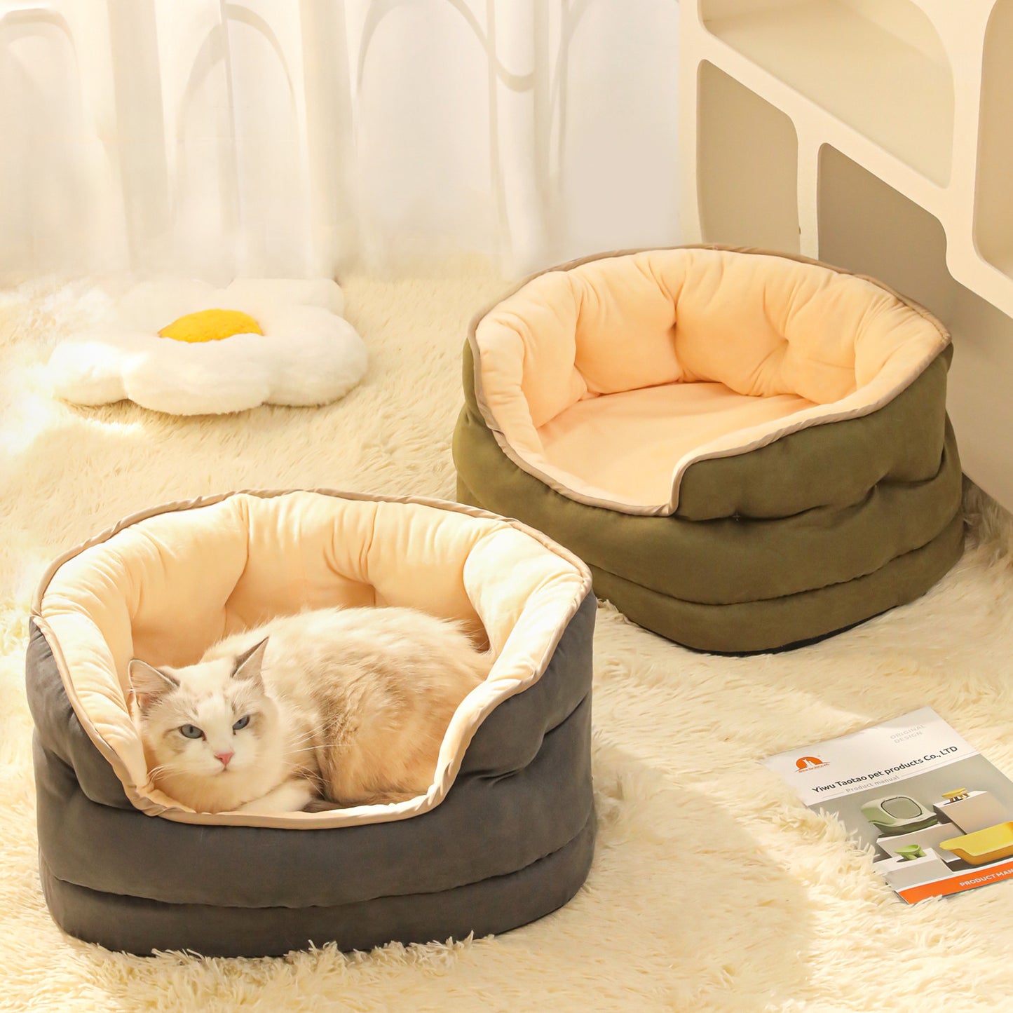 Pet Dog Sofa Bed Provides Warmth For Small Dogs Cat And Dog Mattress Pet Kennel Thickened Washable Plush Pet Supplies