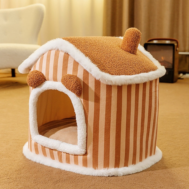 Autumn And Winter Closed Warm Cat Bed Kennel Pet Supplies