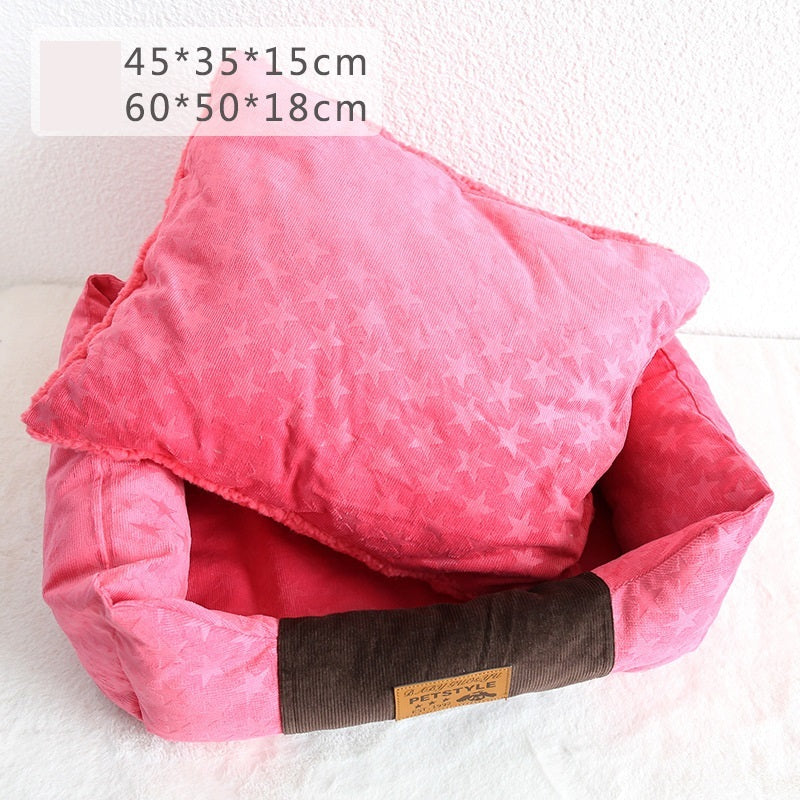 Small Square Nest Teddy Bichon Pet Kennel Dog Mat Four Seasons Universal Warm Nest