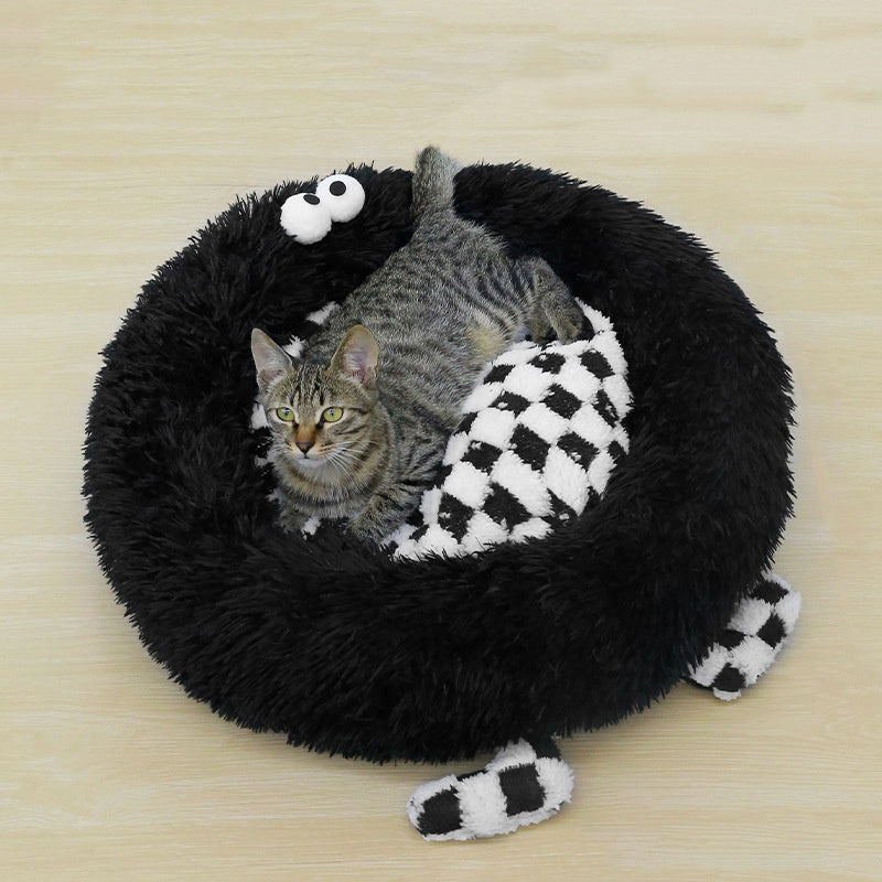Long Plush Nest For Pets, Thick And Warm Mat For Small And Medium Shiba Inu, Deep Sleep Nest For Puppies, Autumn And Winter