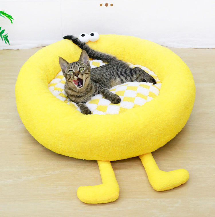Long Plush Nest For Pets, Thick And Warm Mat For Small And Medium Shiba Inu, Deep Sleep Nest For Puppies, Autumn And Winter