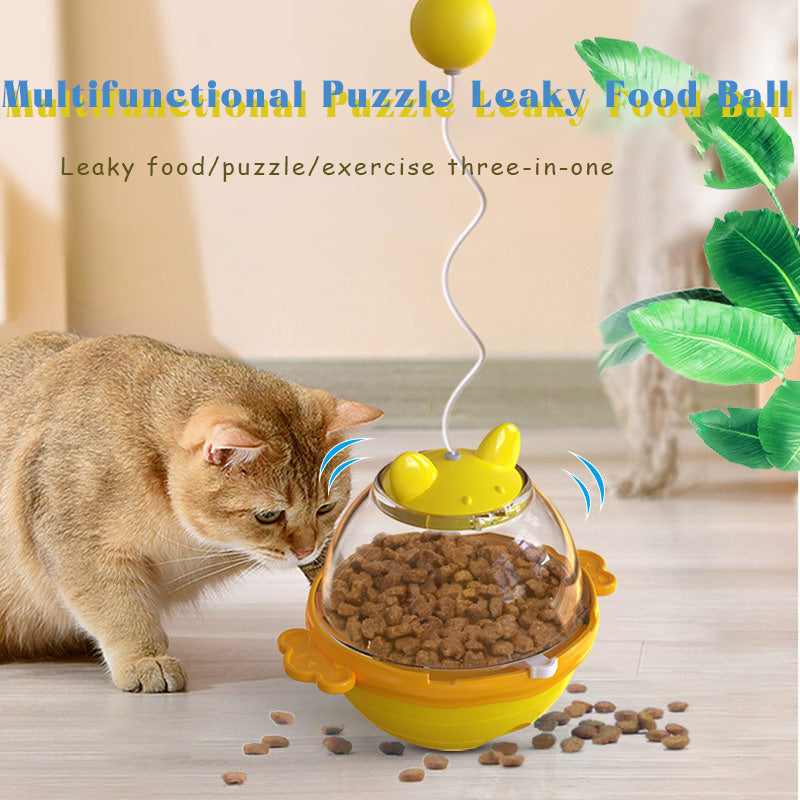 Guardians Tumbler Pet Toy Cat Leaky Food Toy Interactive Dog Cat Toy Food Treat Dispensing Toys, Slow Feeder Treat Ball For Pets Increases IQ Interests In Play