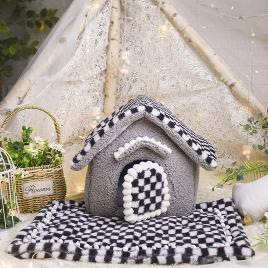 Kennel Winter Warm Small Dog Teddy Four Seasons Universal Removable And Washable Cat Nest Bed Pet Supplies