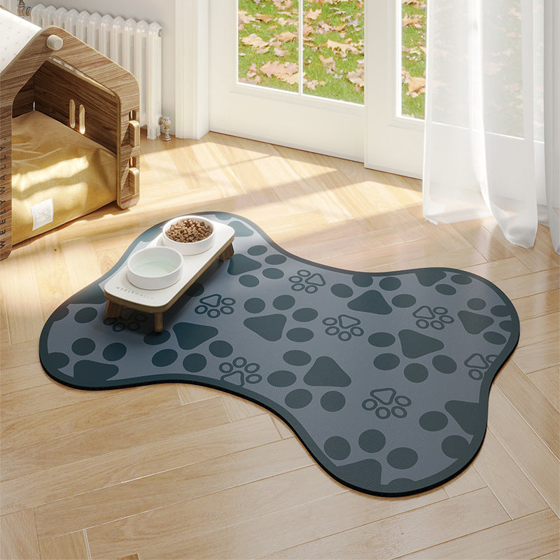 Minimalist Pet Feeding Mat Repeated Washing Water-absorbing Non-slip Mat Rest Sleep