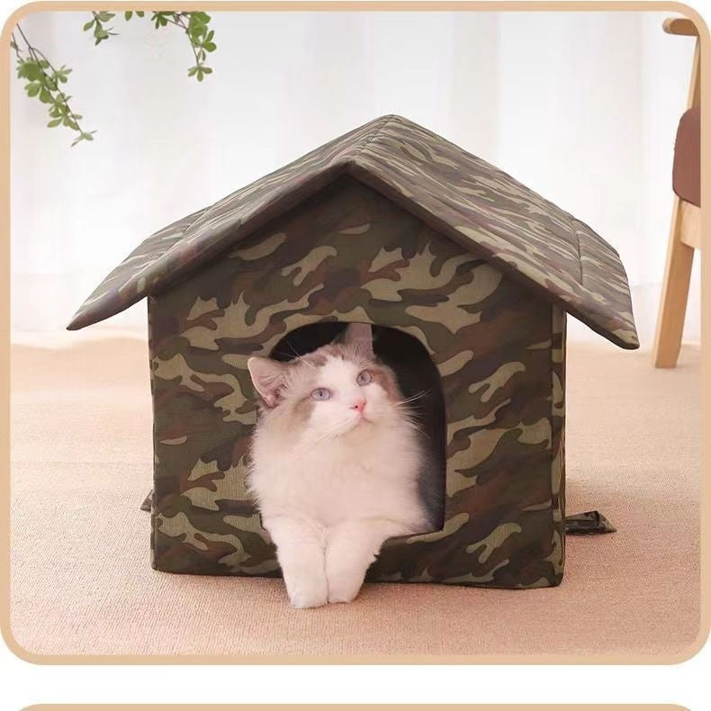 Household Rain-proof Winter Warm Removable And Washable Cat Nest