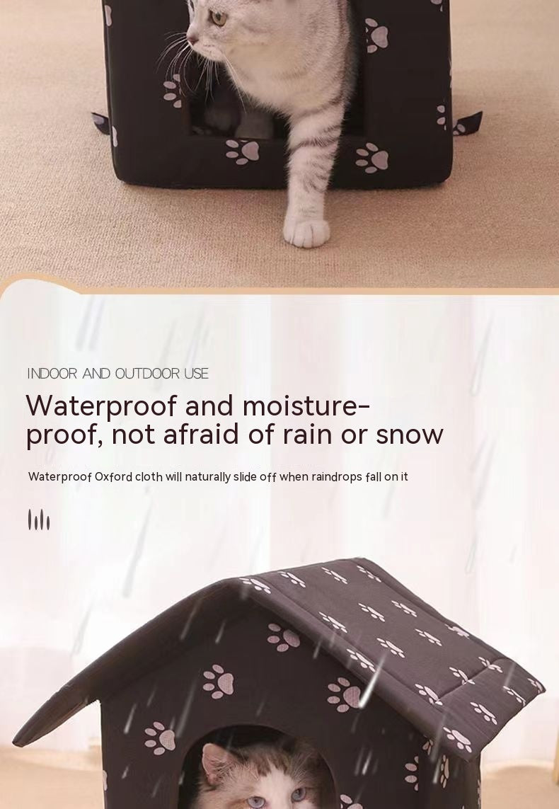 Household Rain-proof Winter Warm Removable And Washable Cat Nest