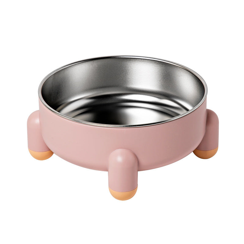 Non-slip Stainless Steel Bowl For Dogs And Cats Bowl For Food Anti-overturn For Pets Not Black High Foot