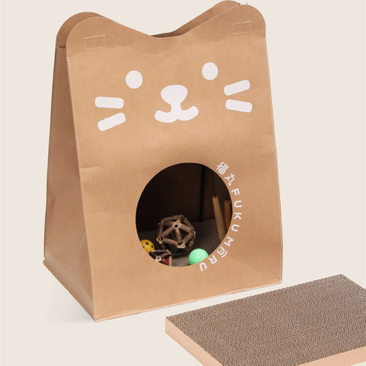 Cat Scratch Board Paper Bag Integrated Wear-resistant