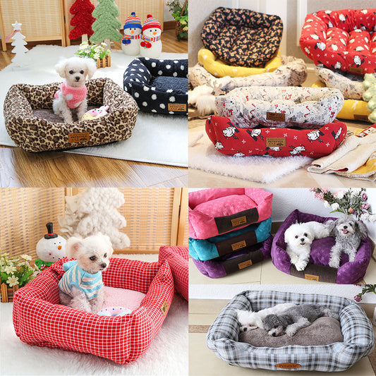 Small Square Nest Teddy Bichon Pet Kennel Dog Mat Four Seasons Universal Warm Nest