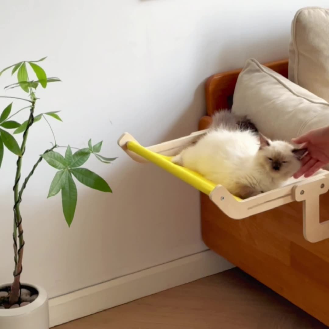 Cat Bed Bedside Cat Hammock Hanging Cat Nest Hanging Nest Windowsill Hammock Cat Rack Window Balcony Pet Cat Basking In The Sun