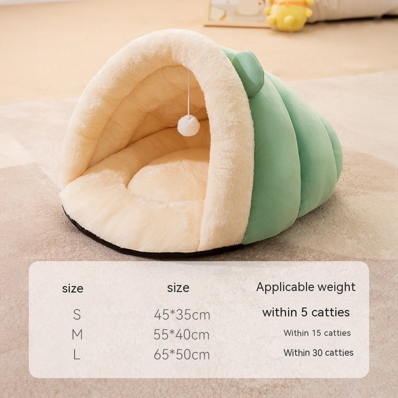 Round Ears Warm Slippers Nest Plush Warm Soft Comfortable Pet Dog WOWO Pad
