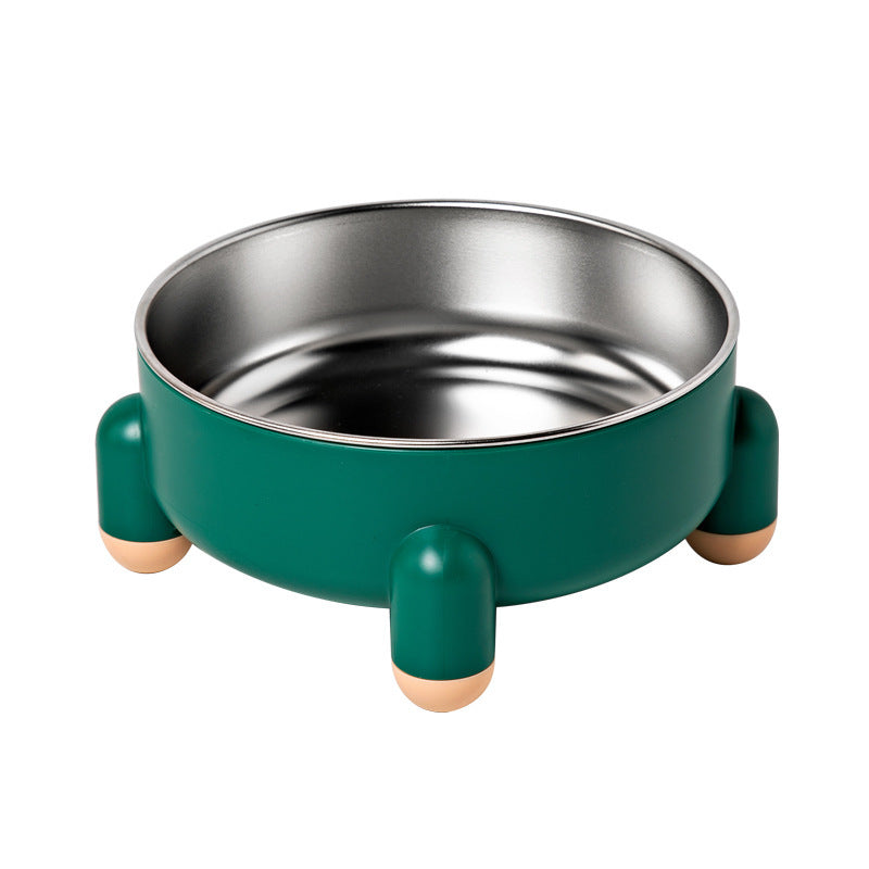 Non-slip Stainless Steel Bowl For Dogs And Cats Bowl For Food Anti-overturn For Pets Not Black High Foot