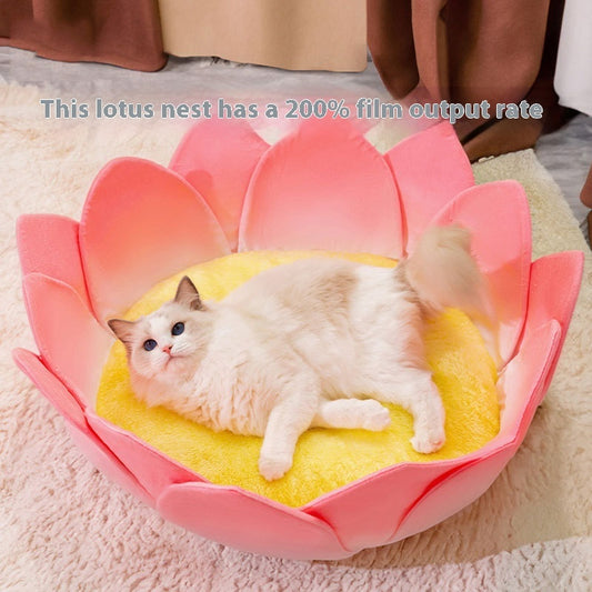 Lotus Petal Cat Nest Four Seasons Universal Thermal Mat Pet Bed Supplies