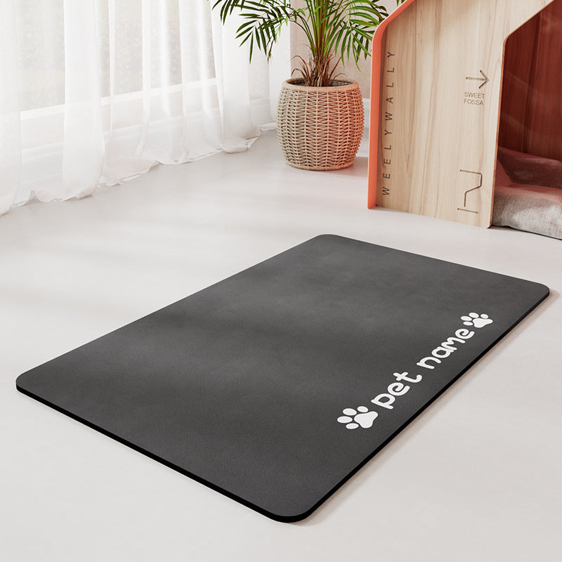 Minimalist Pet Feeding Mat Repeated Washing Water-absorbing Non-slip Mat Rest Sleep