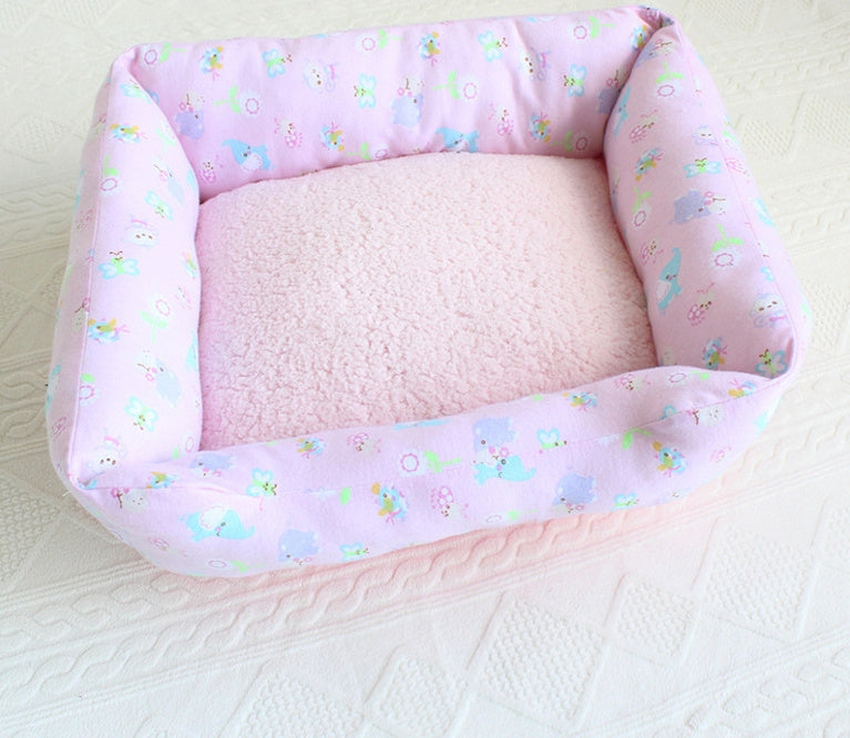 Small Square Nest Teddy Bichon Pet Kennel Dog Mat Four Seasons Universal Warm Nest