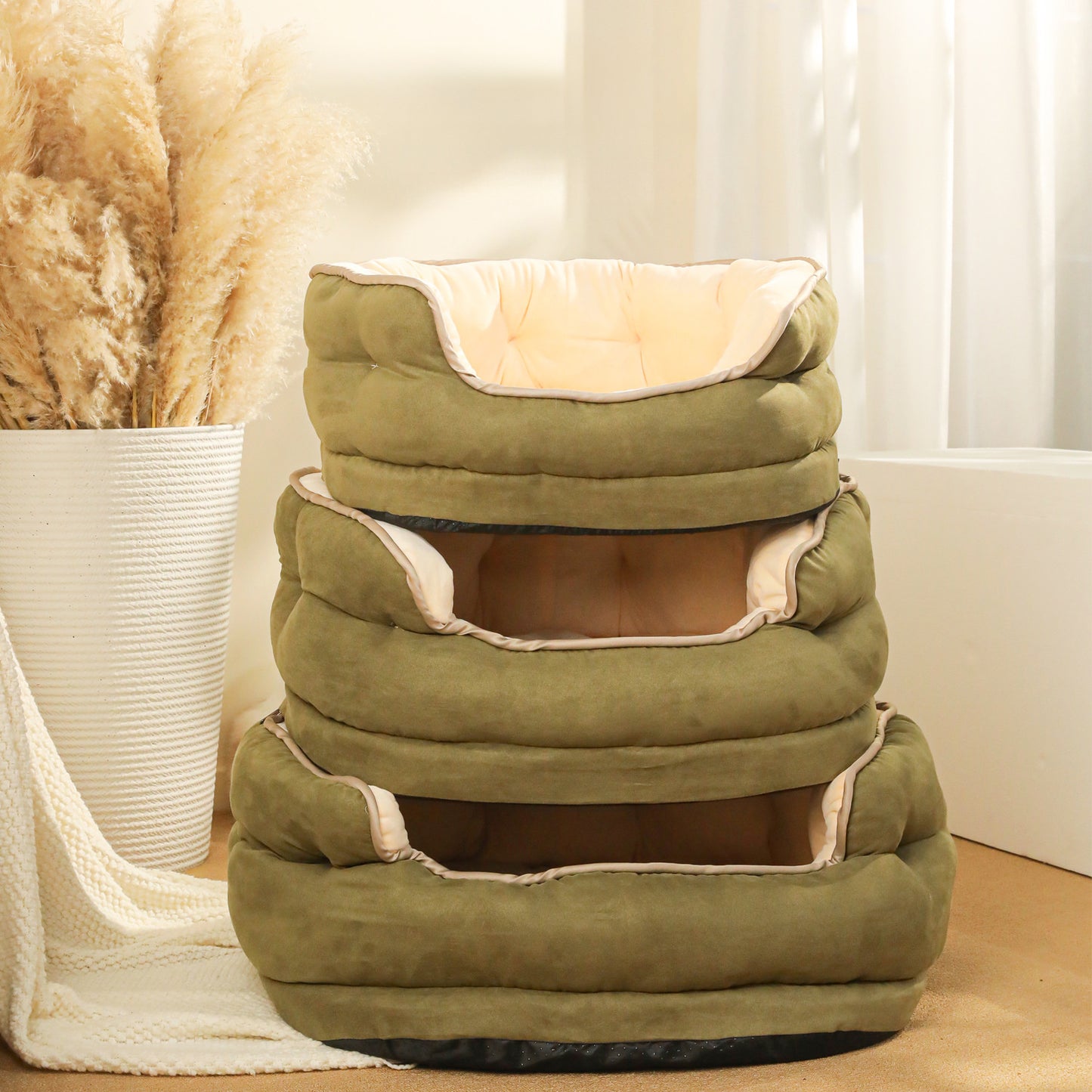 Pet Dog Sofa Bed Provides Warmth For Small Dogs Cat And Dog Mattress Pet Kennel Thickened Washable Plush Pet Supplies