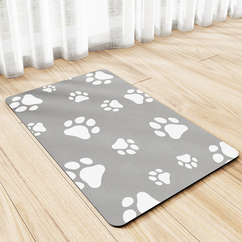 Minimalist Pet Feeding Mat Repeated Washing Water-absorbing Non-slip Mat Rest Sleep