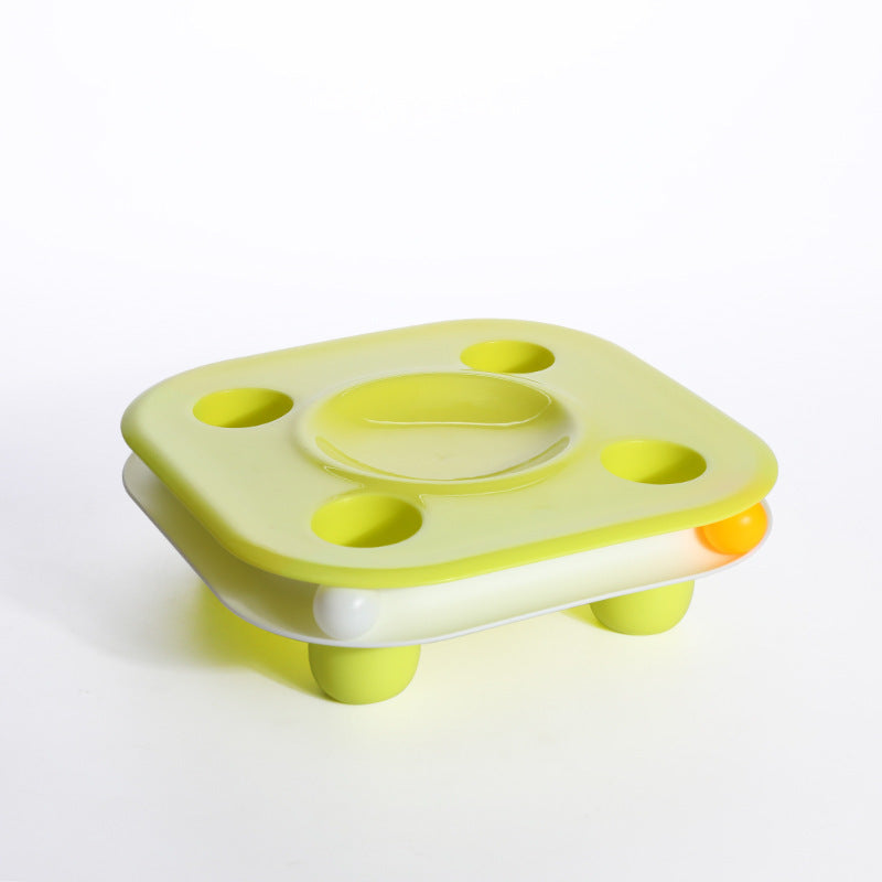 Multifunctional Cat Food Bowl Kitty Track Toy All-in-one Combo