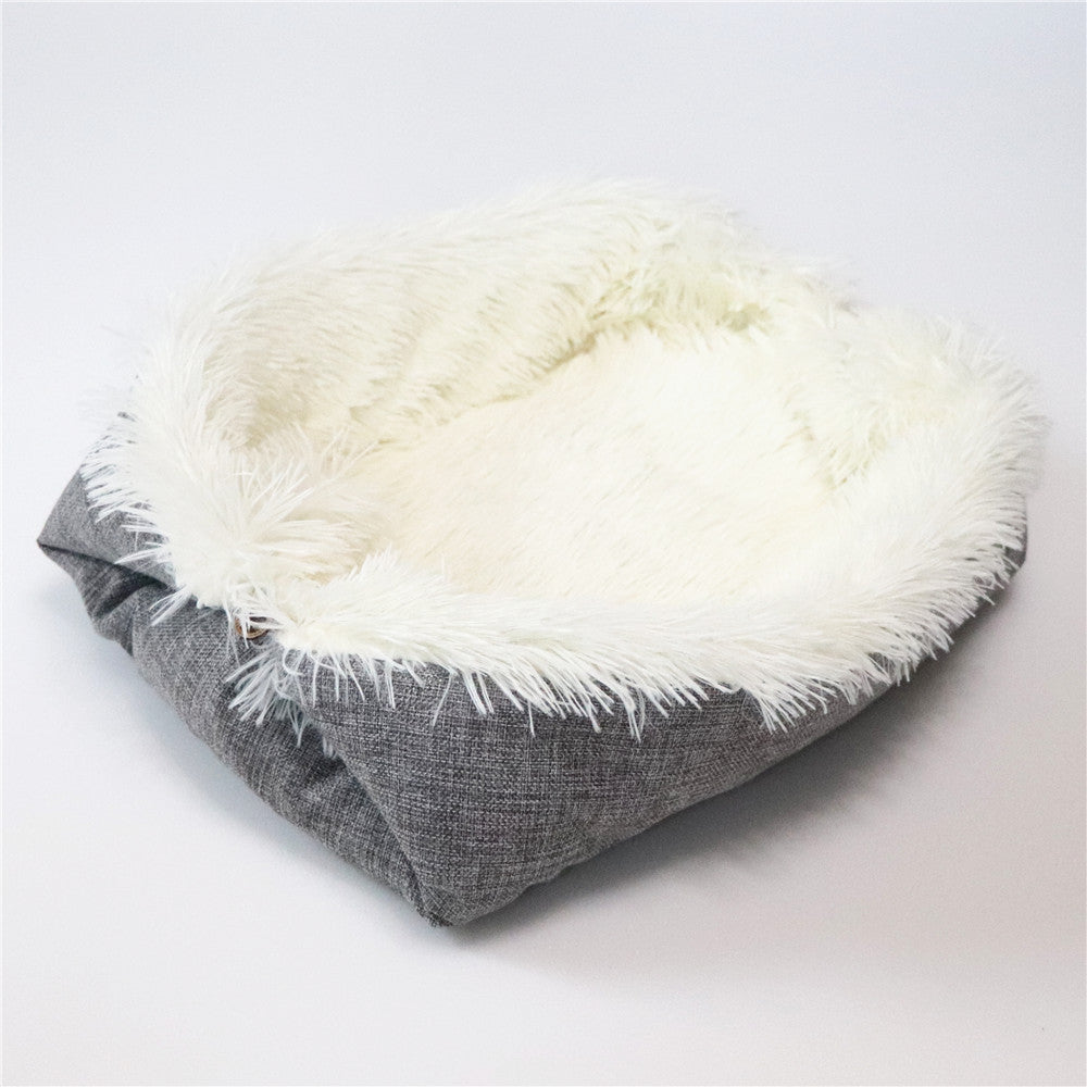 Autumn And Winter Dual-use Plush Pet Bed