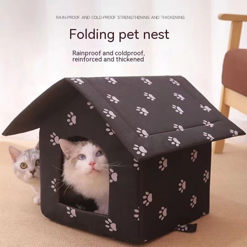 Household Rain-proof Winter Warm Removable And Washable Cat Nest