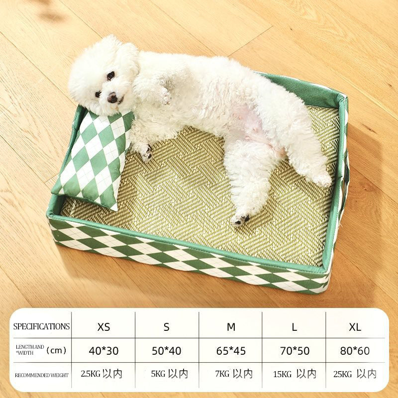 Cat Litter Summer Rattan Mat Four Seasons Universal Cat Bed Summer Cat Sleeping Nest Kitten Kitten Can Not Be Removed And Washed Pet Bed