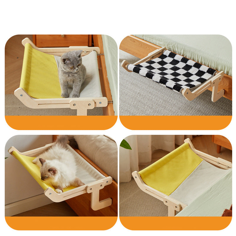 Cat Bed Bedside Cat Hammock Hanging Cat Nest Hanging Nest Windowsill Hammock Cat Rack Window Balcony Pet Cat Basking In The Sun