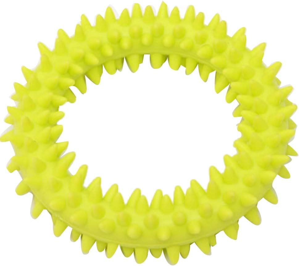 Dog Chew Toy TPR Spiky Circle Ring Dog Bite-Training Chew Molar Toy Cleaning Tooth Pet Supply