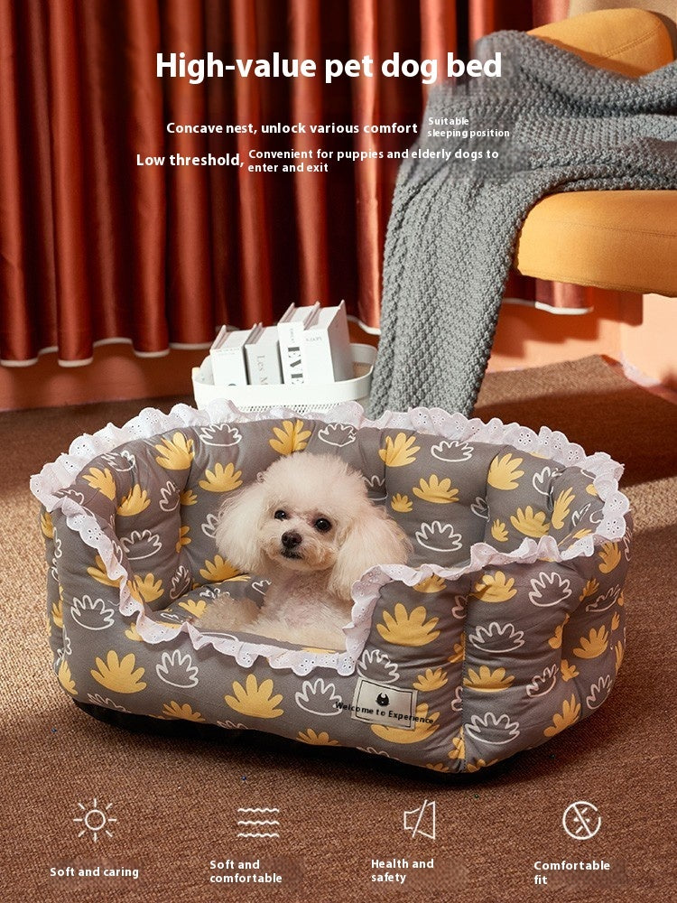 Four Seasons Universal Kennel Removable And Washable Warm Dog Sofa