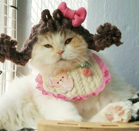 Cat Headgear Double Dough-twist Style Plaits Handmade