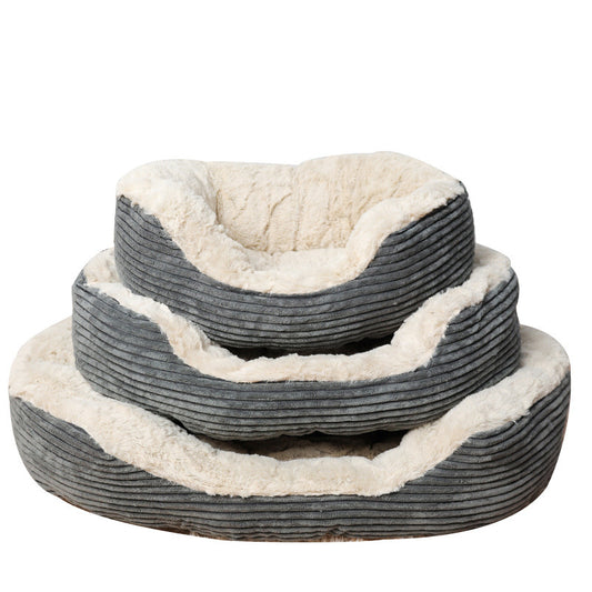 Oval Kennel Warm Winter Plush  Universal Mat For Cats And Dogs Pet Supplies Special For Sleeping Warm In Winter