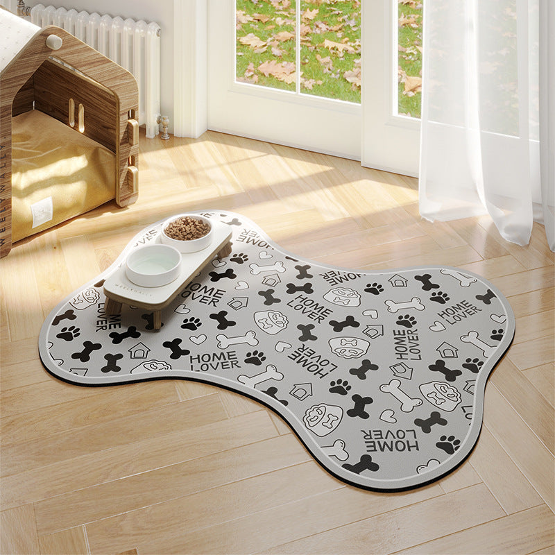 Minimalist Pet Feeding Mat Repeated Washing Water-absorbing Non-slip Mat Rest Sleep