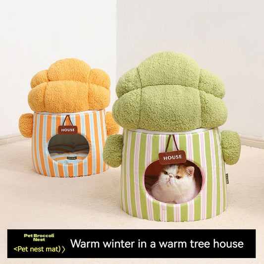 Pet Cauliflower Tree Hole Three-dimensional Closed Cat Nest