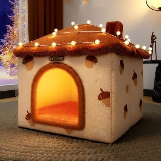 Cat Nest Winter Warm Semi-closed