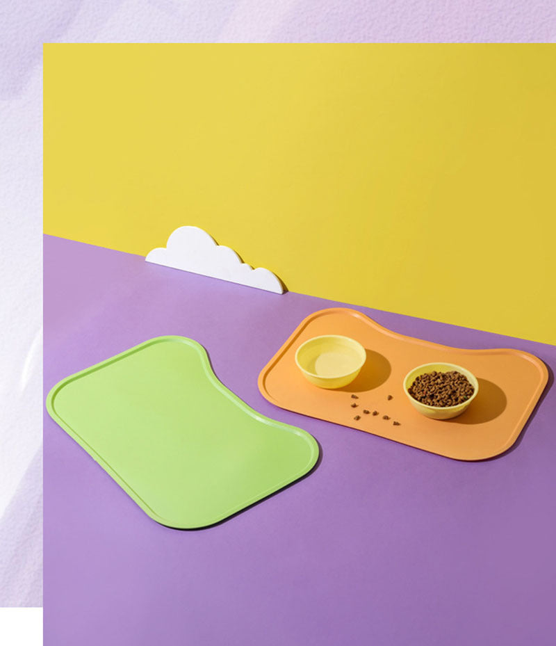 Silicone Dogs And Cats Eating Anti-overflow Anti-spill Waterproof Easy To Clean Pet Placemat