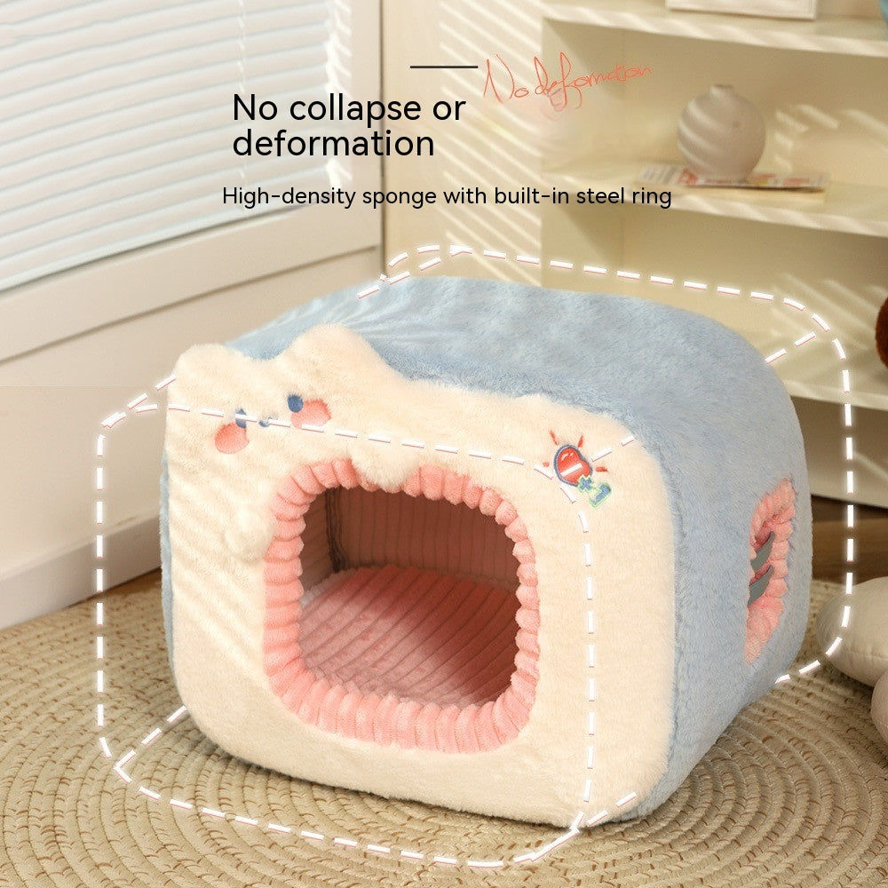Pet Warm Closed Cat Nest