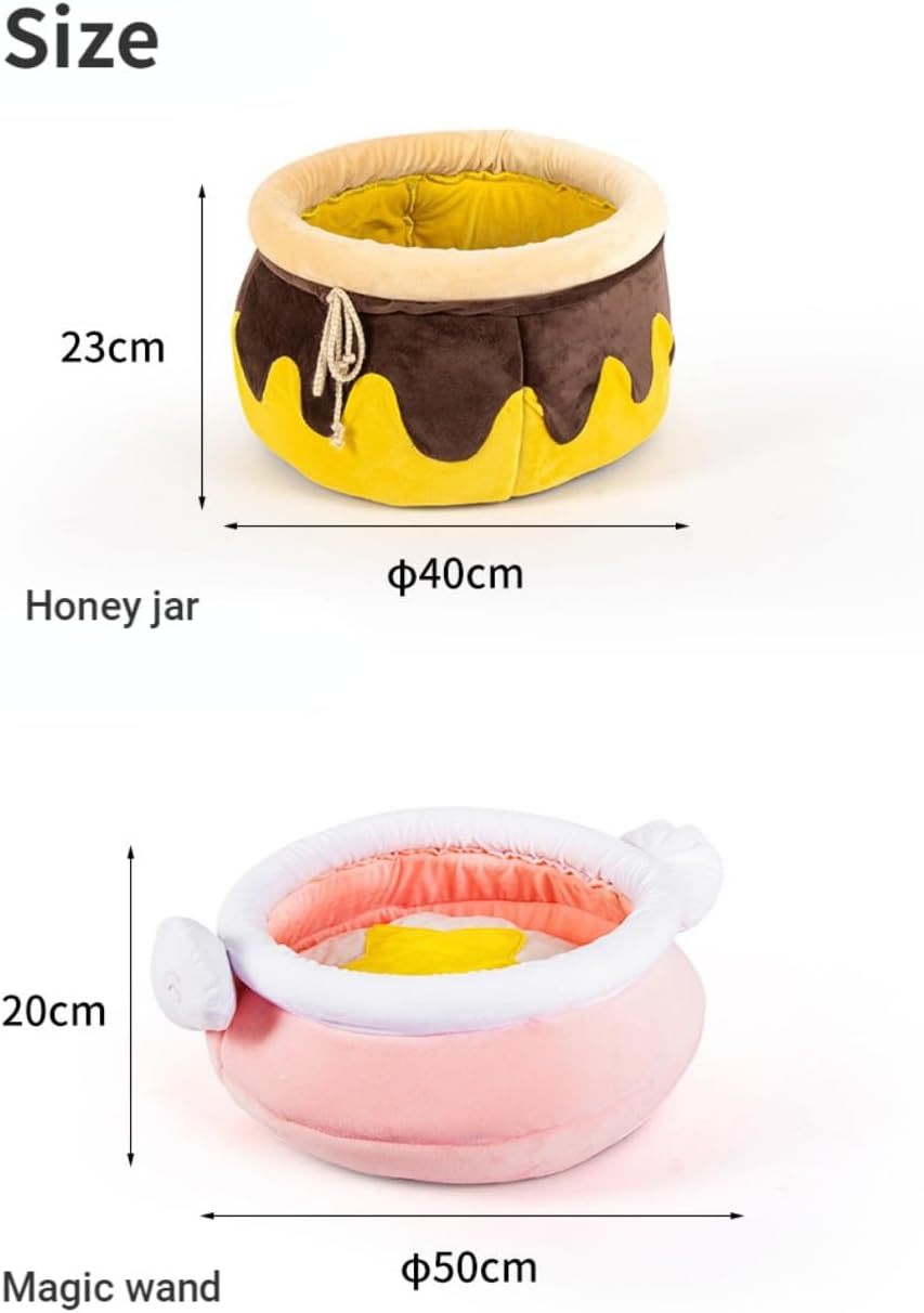 Cat Nest Honey Pot Magic Shape Cat Sofa Bed Cute And Comfortable Pet Cat Nest Warm Large Space Soft Pet Bed Suitable For Small Cats And Dogs