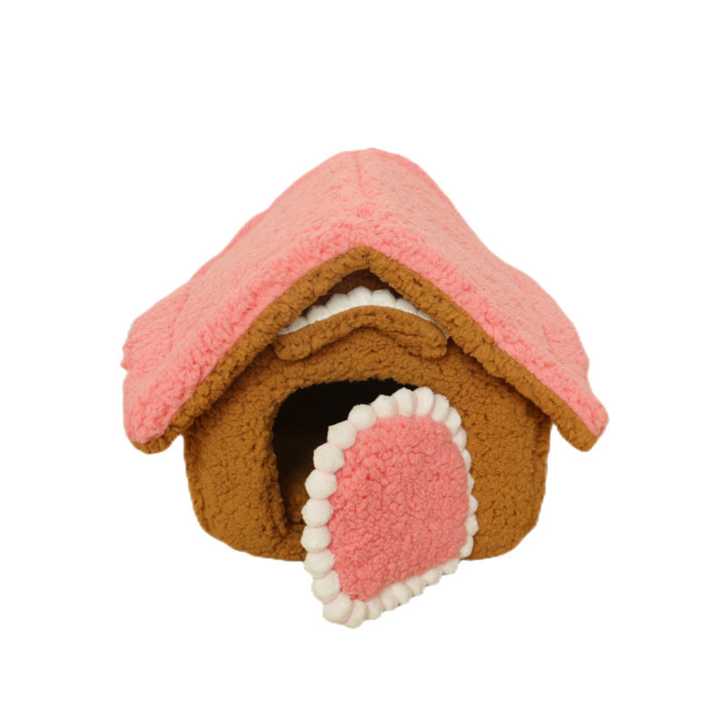 Kennel Winter Warm Small Dog Teddy Four Seasons Universal Removable And Washable Cat Nest Bed Pet Supplies