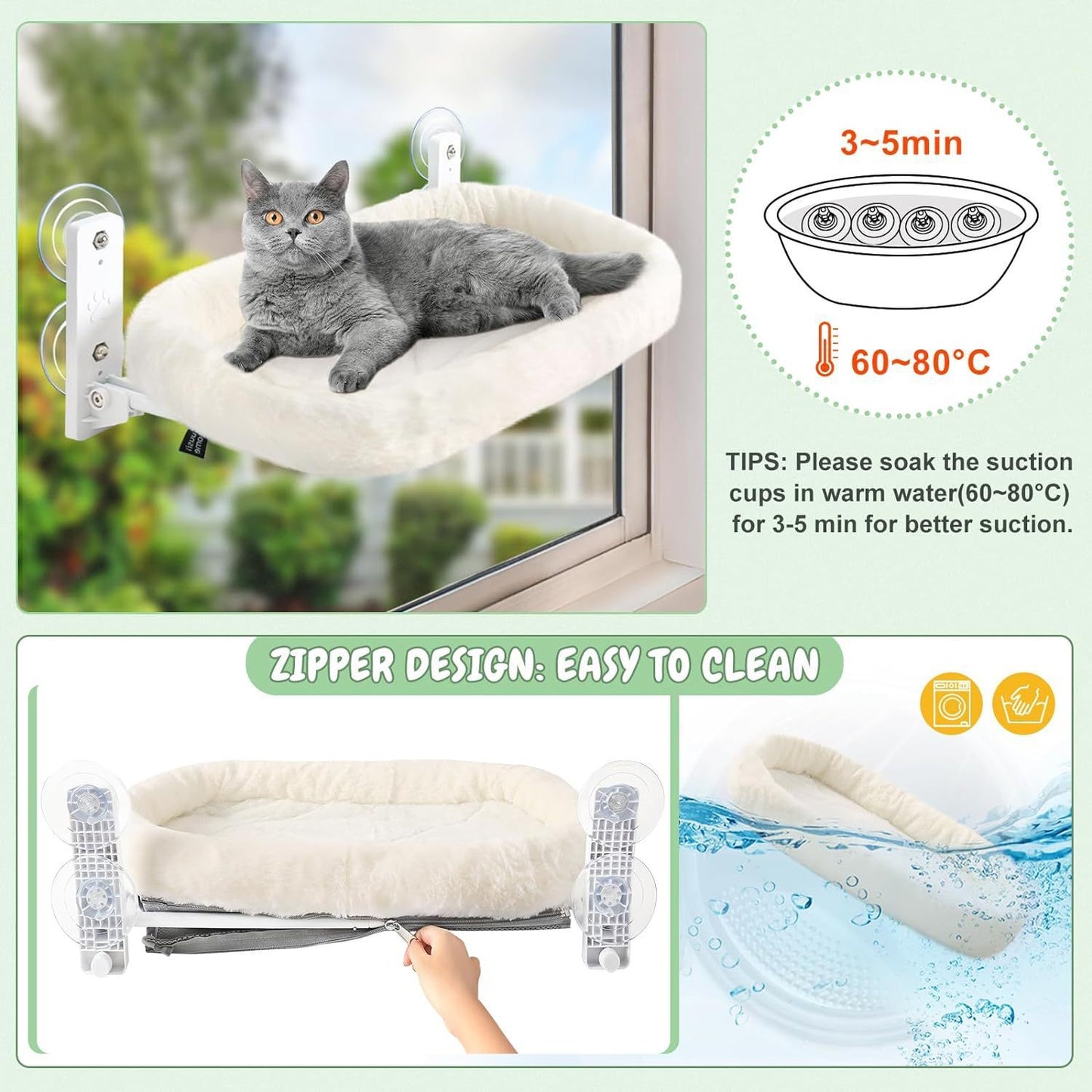 Household Sun Glass Hanging Sucker Cat Nest