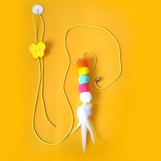 Cat Toys For Indoor Cats Interactive Cat Toys For Indoor Cats 200cm Hanging Cat Toy Self-Excited Retractable Nylon Stress Relief Cat Catnip Swing