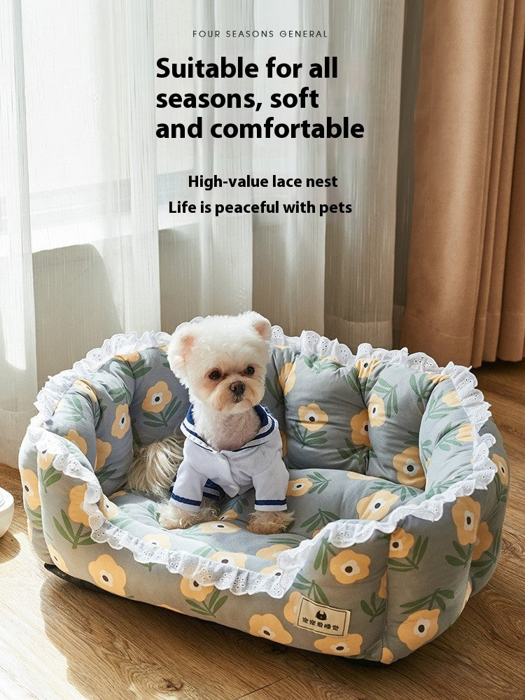 Four Seasons Universal Kennel Removable And Washable Warm Dog Sofa