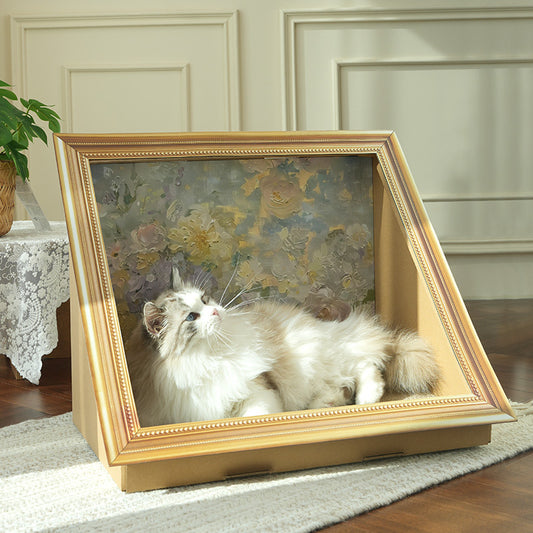 Oil Painting Creative Cat Scratch Board Nest Two-in-one Resumption Of Work European Decoration