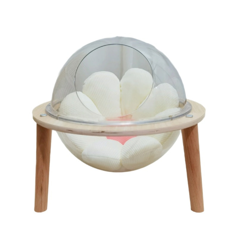 Space Capsule Cat Nest Sphere Transparent Closed