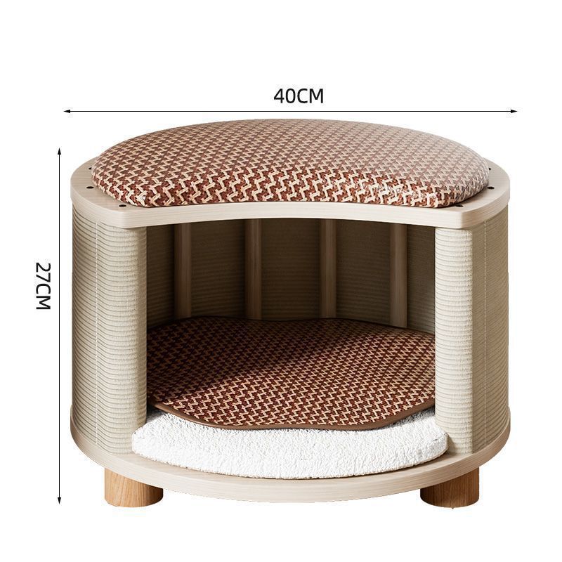 House Solid Wood Summer Mat Four Seasons Universal Cat Nest